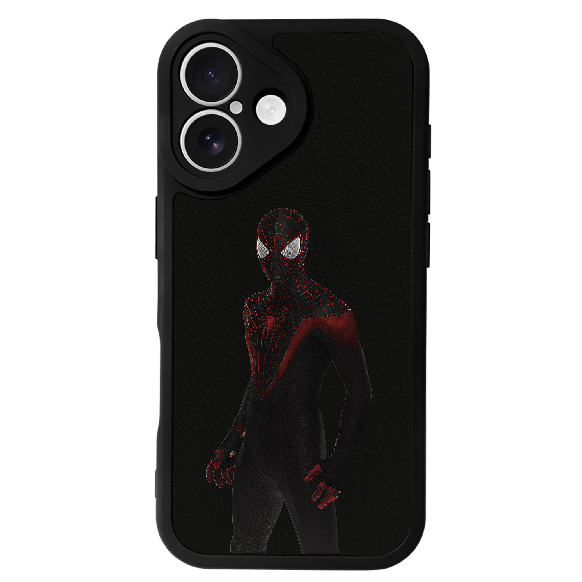 （画像用） Spider Man スパイダーマン 【iPhone 16シリーズ対応】シリコンスマホケース（レザー調） 材質：シリコン